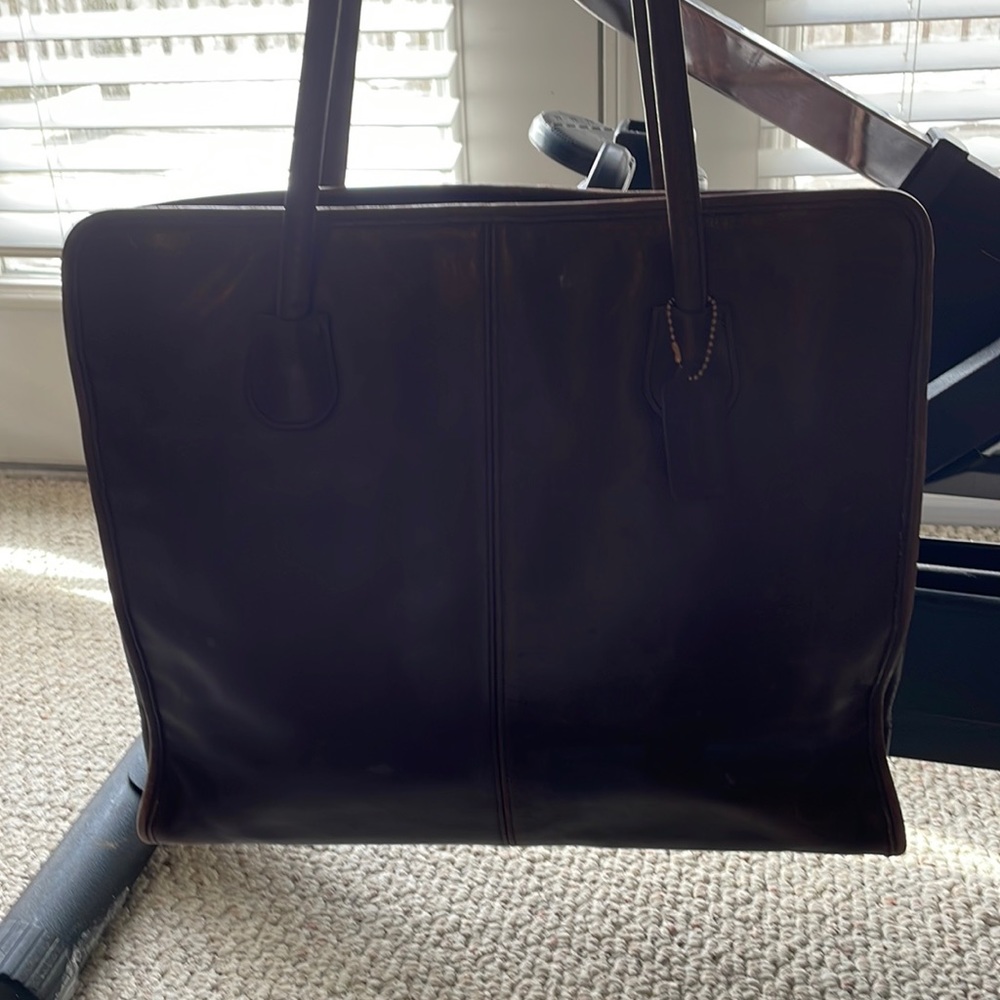 Vintage Large Leather Coach Tote and wallet